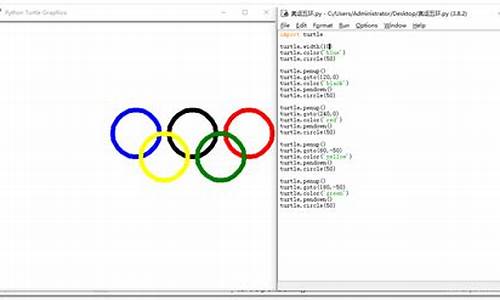 奥运五环编程代码大全_python奥运五环的编程